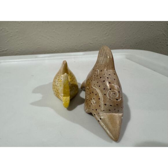 Soapstone Hand Carved Fish Dolphin - Picture 7 of 9